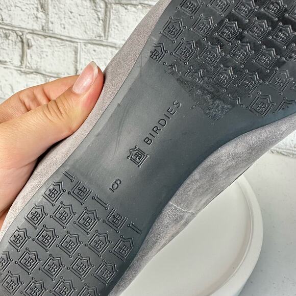 Birdies The Starling Loafers Leather Suede Slip On Neutral Minimal Gray Grey 6 - Picture 13 of 14